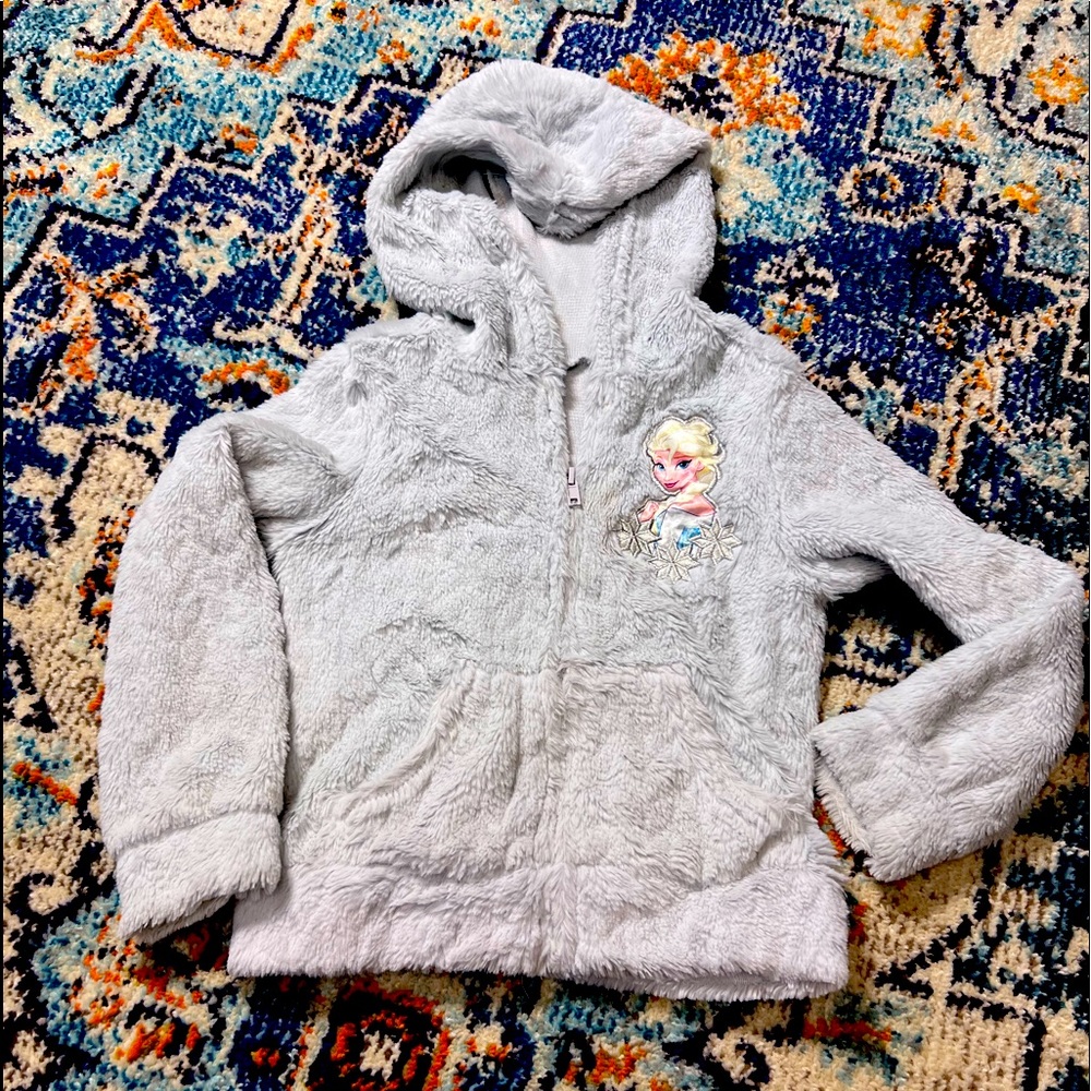 Girls fuzzy else zip up jacket